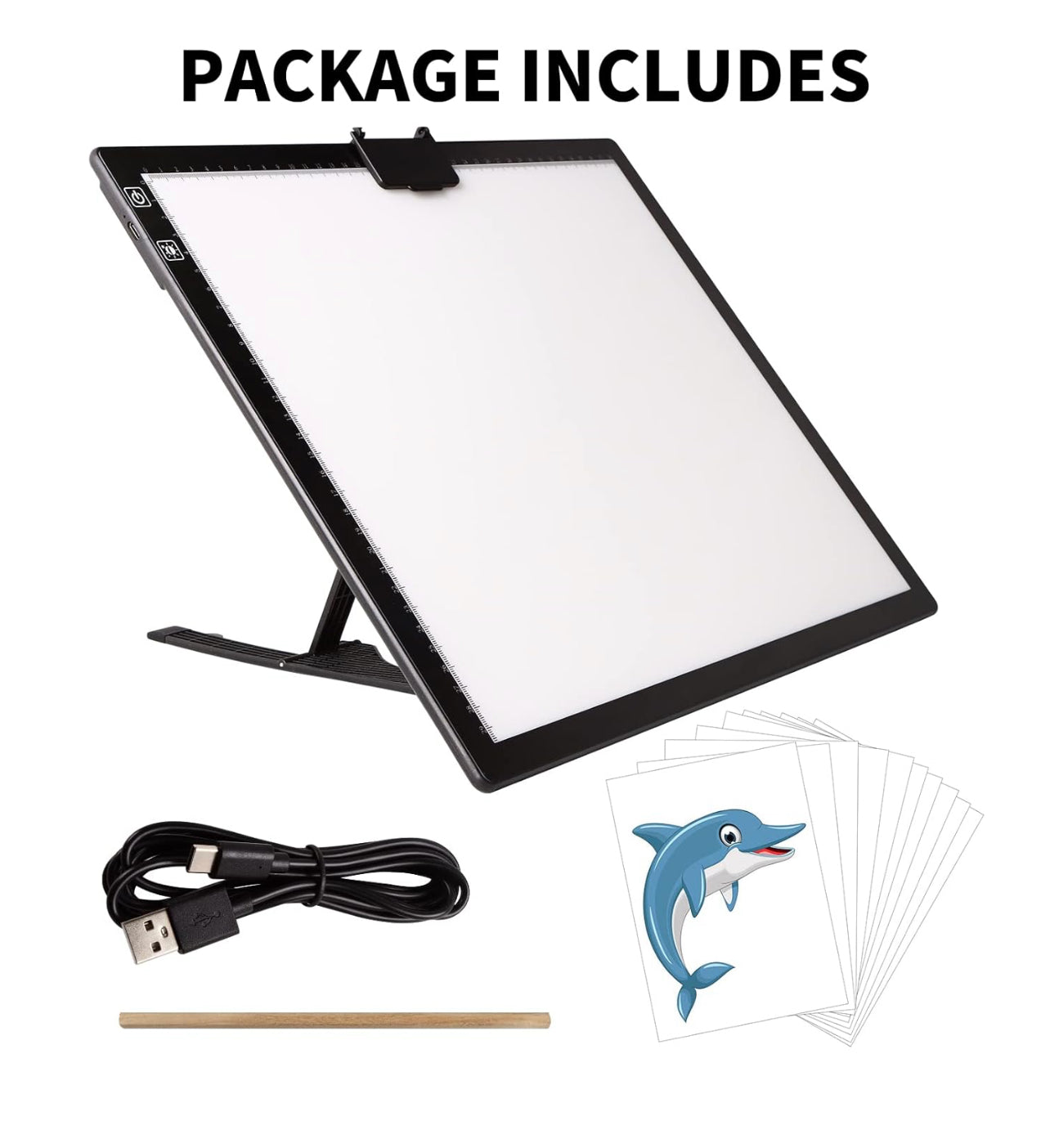A3 Tracing Light Box, iVAOOZE A3 LED Light Pad with 3 Colors Mode Stepless Dimmable and 6 Levels of Brightness Light Copy Pad, Wireless Rechargeable (T) (R440*)
