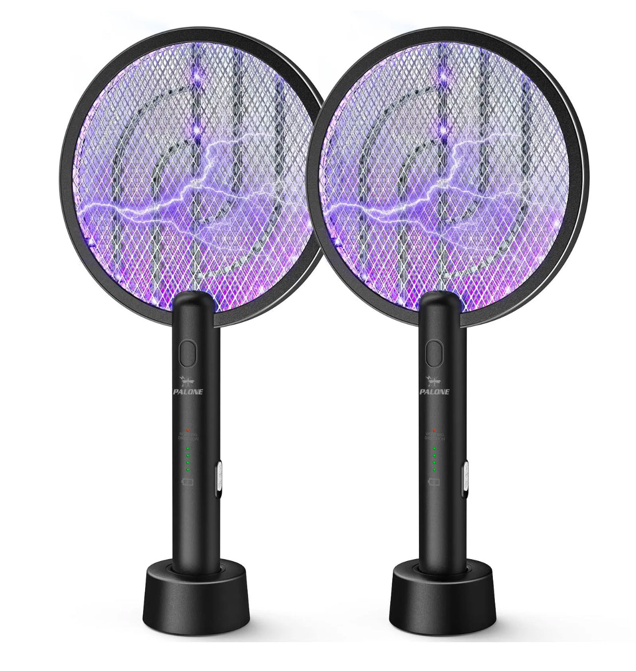 PALONE Electric Fly Swatter 4000V Bug Zapper Racket 2 in 1 (R436)