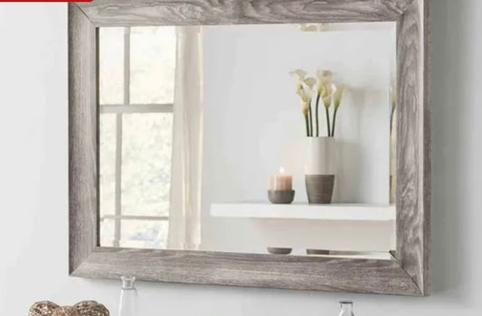 Yearn Framed Mirror Light Grey (S459) COLLECTION ONLY!