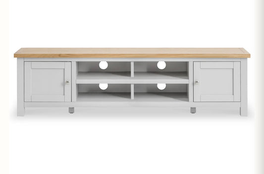 Bromley grey extra wide TV stand COLLECTION ONLY! Slight Damaged (R444*)