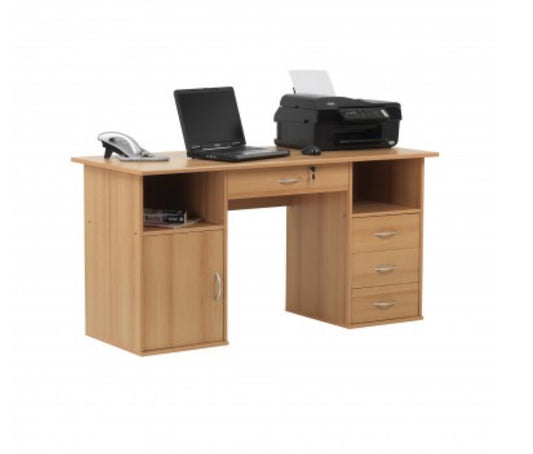 Home Office Desk Beech Dallas Computer Desk (R235) COLLECTION ONLY!