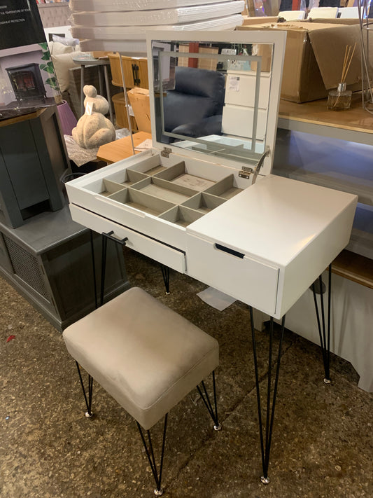 CARME Emilie Dressing Table with Stool Set  (S559) COLLECTION ONLY!