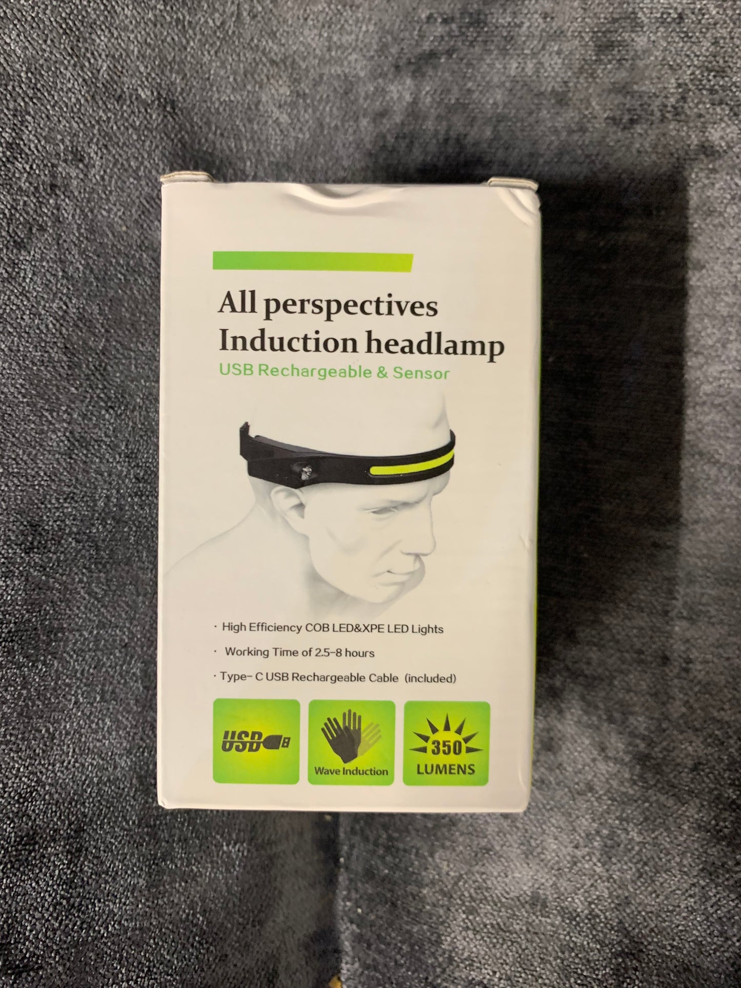 LED Sensor Headlamp Rechargeable Flashlight (T81) (P)