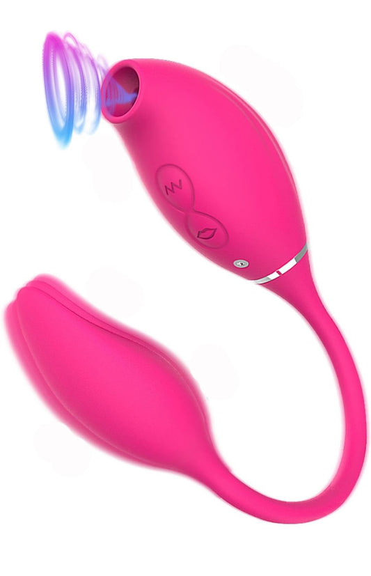 Pink Vibrator flower shape, 2 in 1 G-spot Sex toys for women (T24) (P)