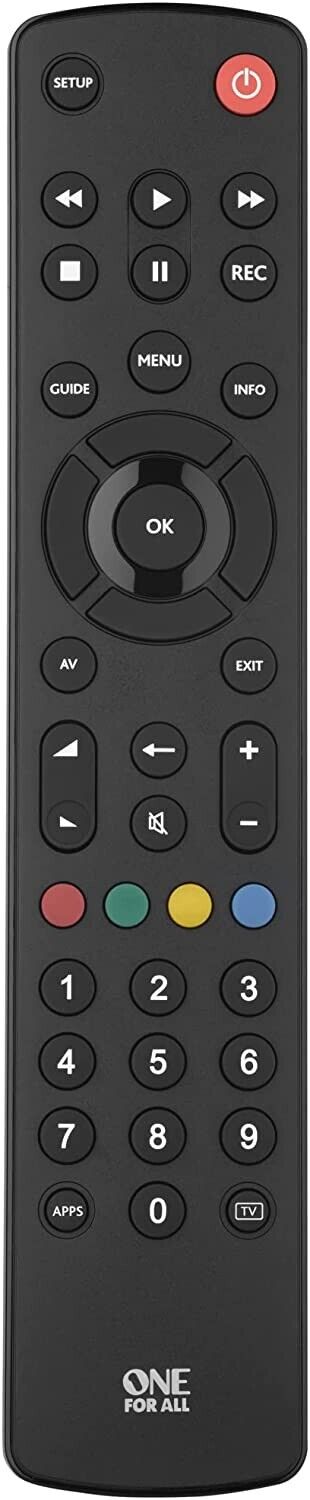 One For All Contour TV Universal Remote Control URC1210