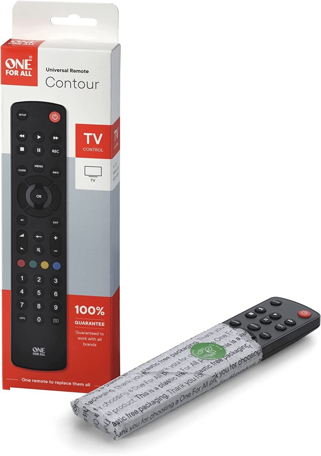 One For All Contour TV Universal Remote Control URC1210