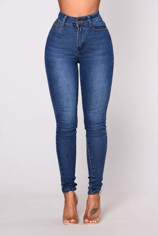 Fashionnova First Pick High Rise Jeans Medium/Blue Wash 5 (R323) (A)