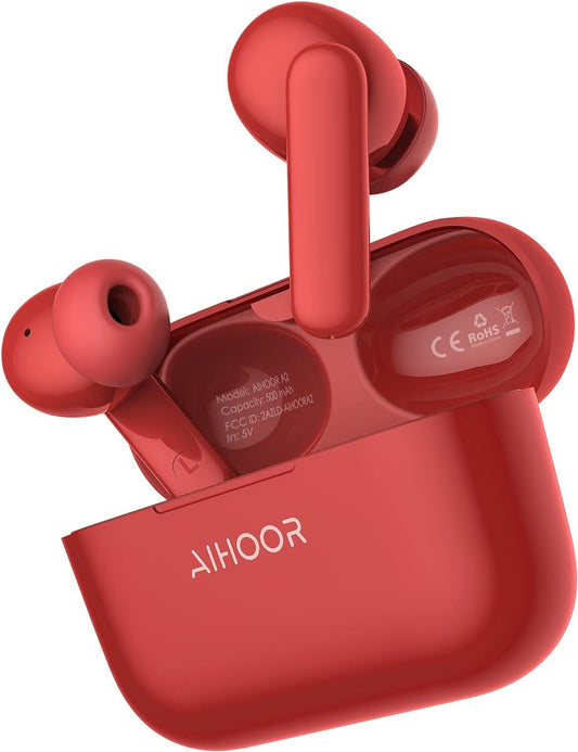 Airhoor A2 Wireless Earbuds Bluetooth Red NEW (R447*) (T)
