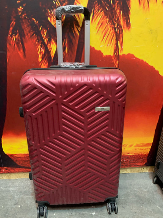 Red Medium 4 Wheel Suitcase (S985) COLLECTION ONLY!