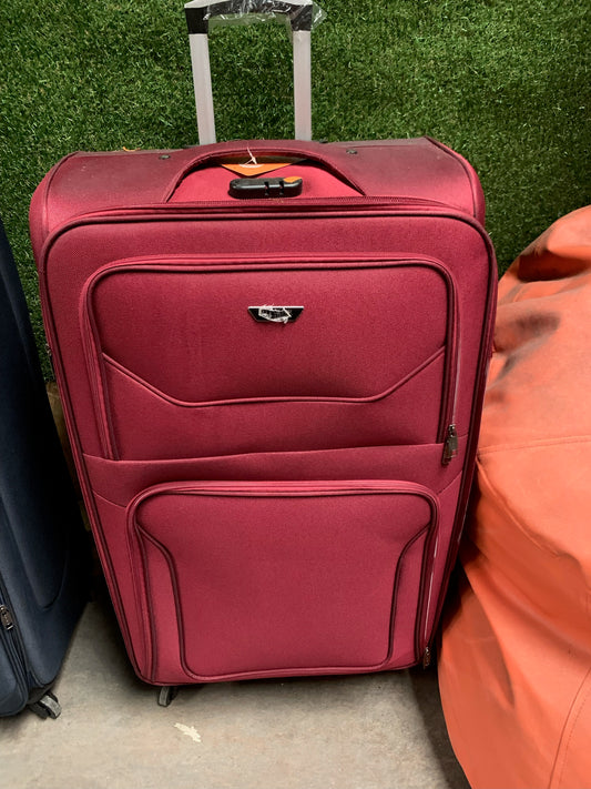 Red Large 4 Wheel Suitcase (S992) COLLECTION ONLY!
