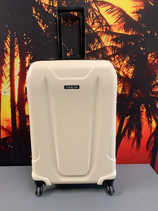 Cream 4 Wheel Suitcase (S1001) (B)