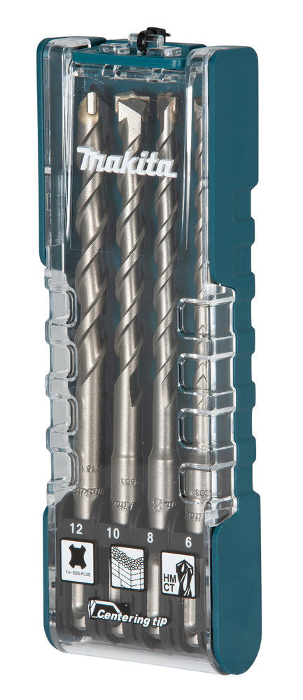 Makita Drill Bit Set TCT SDS-PLUS 4Pcs E-13605 (J)