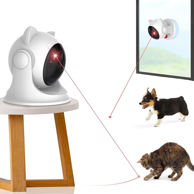 P32 Smart Pet Toy Automatic Cat Laser Toys, Interactive Laser Cat Toys for Indoor Cats/Kitty/Dogs, Cat Laser Toy Automatic (J)
