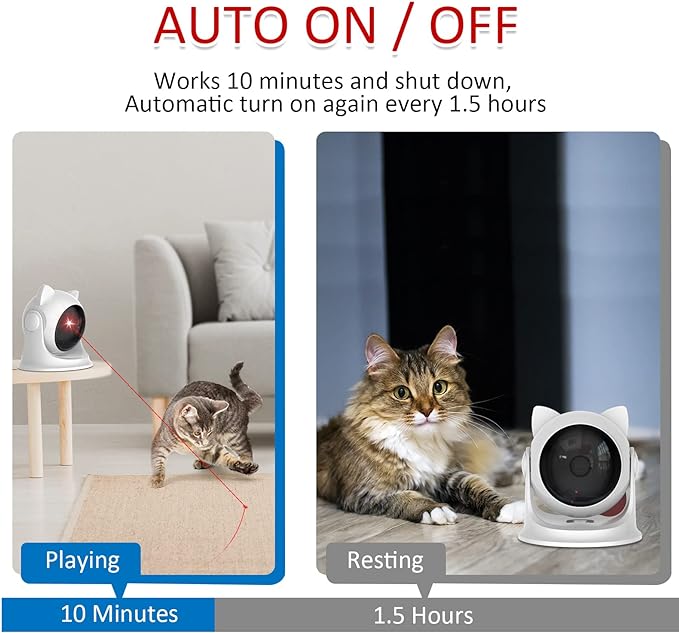 P32 Smart Pet Toy Automatic Cat Laser Toys, Interactive Laser Cat Toys for Indoor Cats/Kitty/Dogs, Cat Laser Toy Automatic (J)