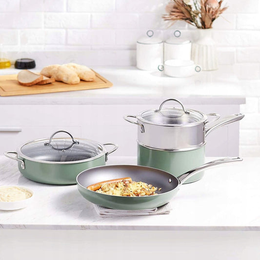 6 Pcs Green Pot Set (J)