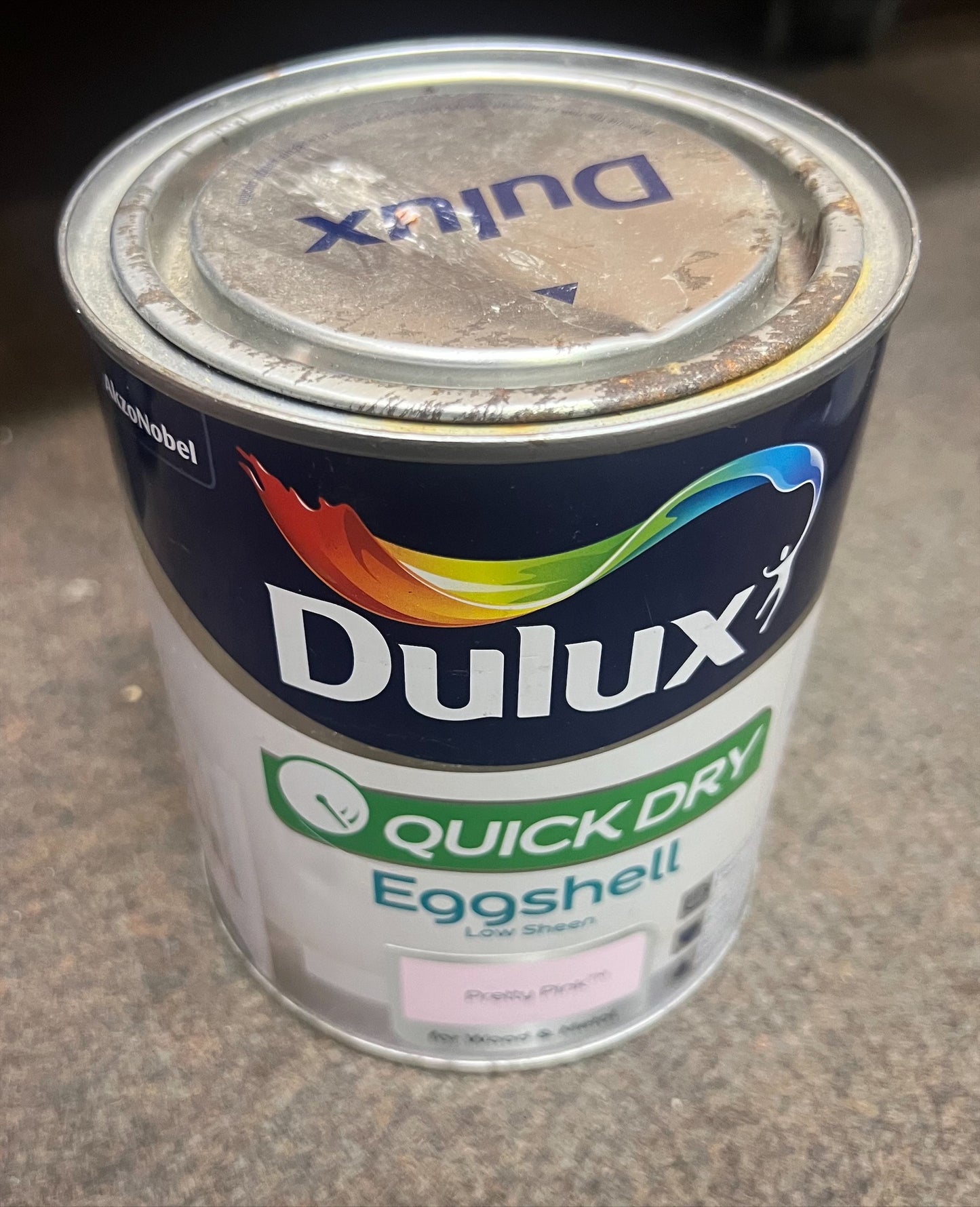 Dulux Quick dry Pretty pink Satinwood Metal & wood paint, 750ml (R457*) (X1)