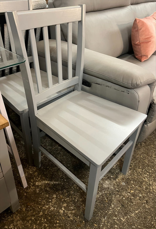 Light Grey Wooden Dining Chair COLLECTION ONLY!
