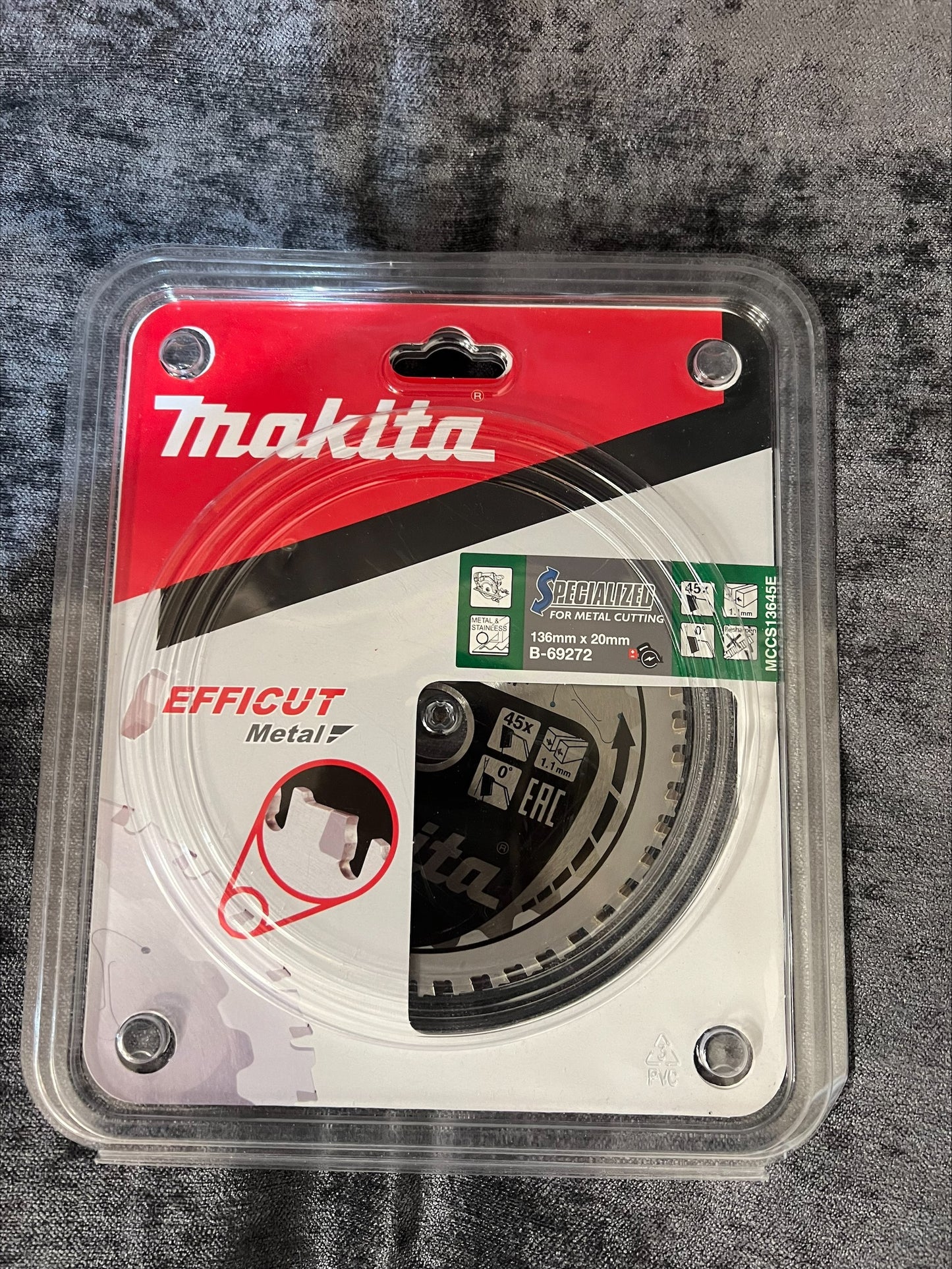 Makita B-69288 Efficut Mild Steel Cutting Circular Saw Blade 150mm x 20mm 33T (J)