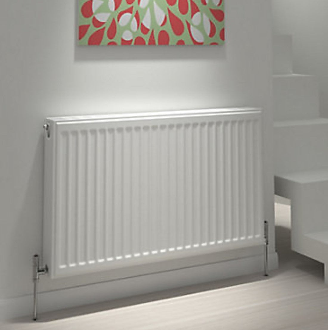 Kudox White Type 22 Double Panel Radiator, (W)1400mm x (H)600mm (R31)