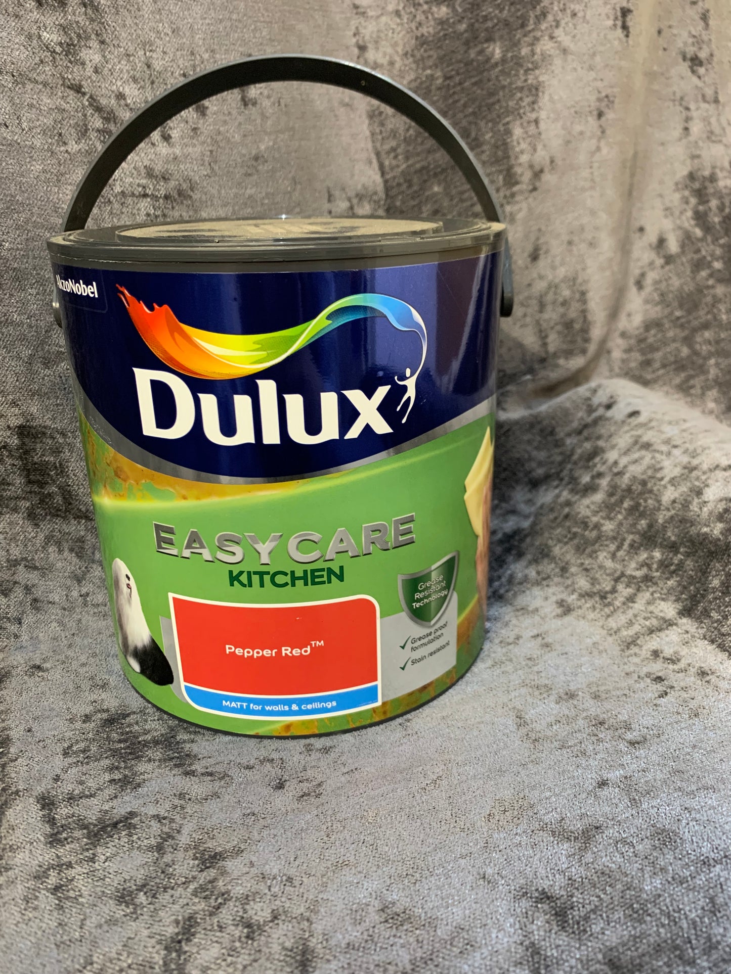 Dulux Easycare Kitchen Pepper Red Matt Emulsion paint, 2.5L (S451)