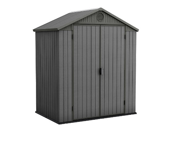 Keter Darwin 6x4ft Grey Plastic 2 Door Shed With Floor (S309)