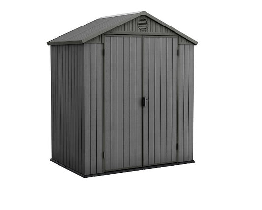 Keter Darwin 6x4ft Grey Plastic 2 Door Shed With Floor (S309)