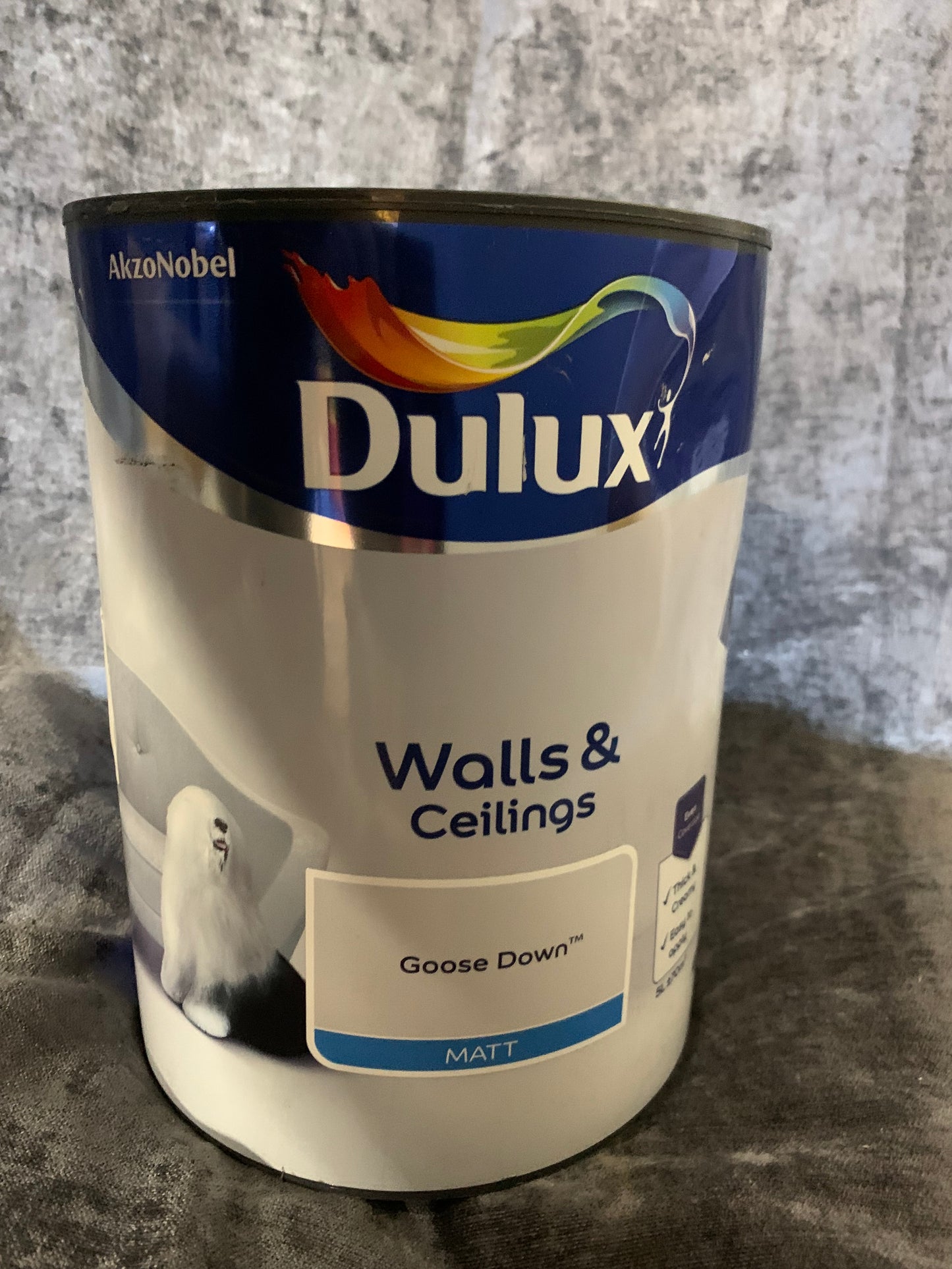 Dulux Walls & ceilings Goose down Matt Emulsion paint, 5L (E29) A*