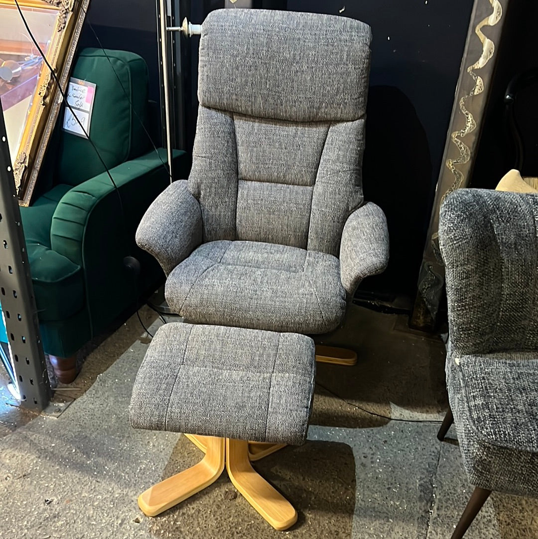 Whitham Swivel Recliner Chair Grey