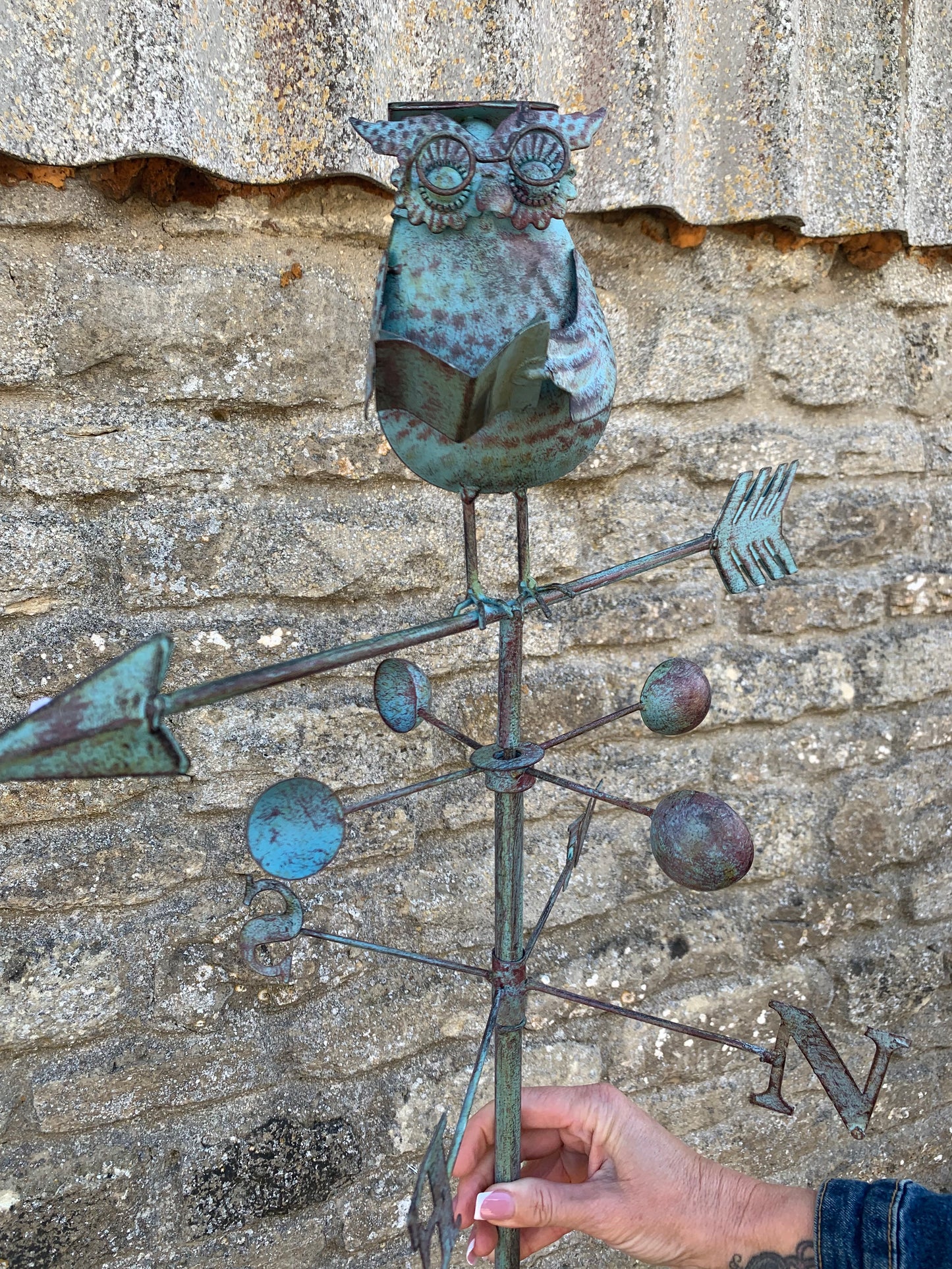 Owl Weather Cock Garden Ornament (S384)