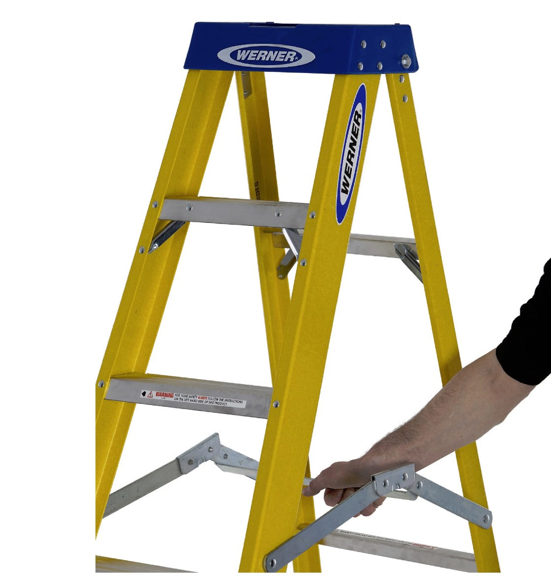 Werner 4 tread Fibreglass Step Ladder (H)1.12m (R148)