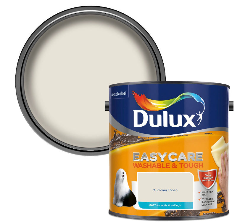 Dulux Easycare Summer linen Matt Emulsion paint, 2.5L (E18) D*