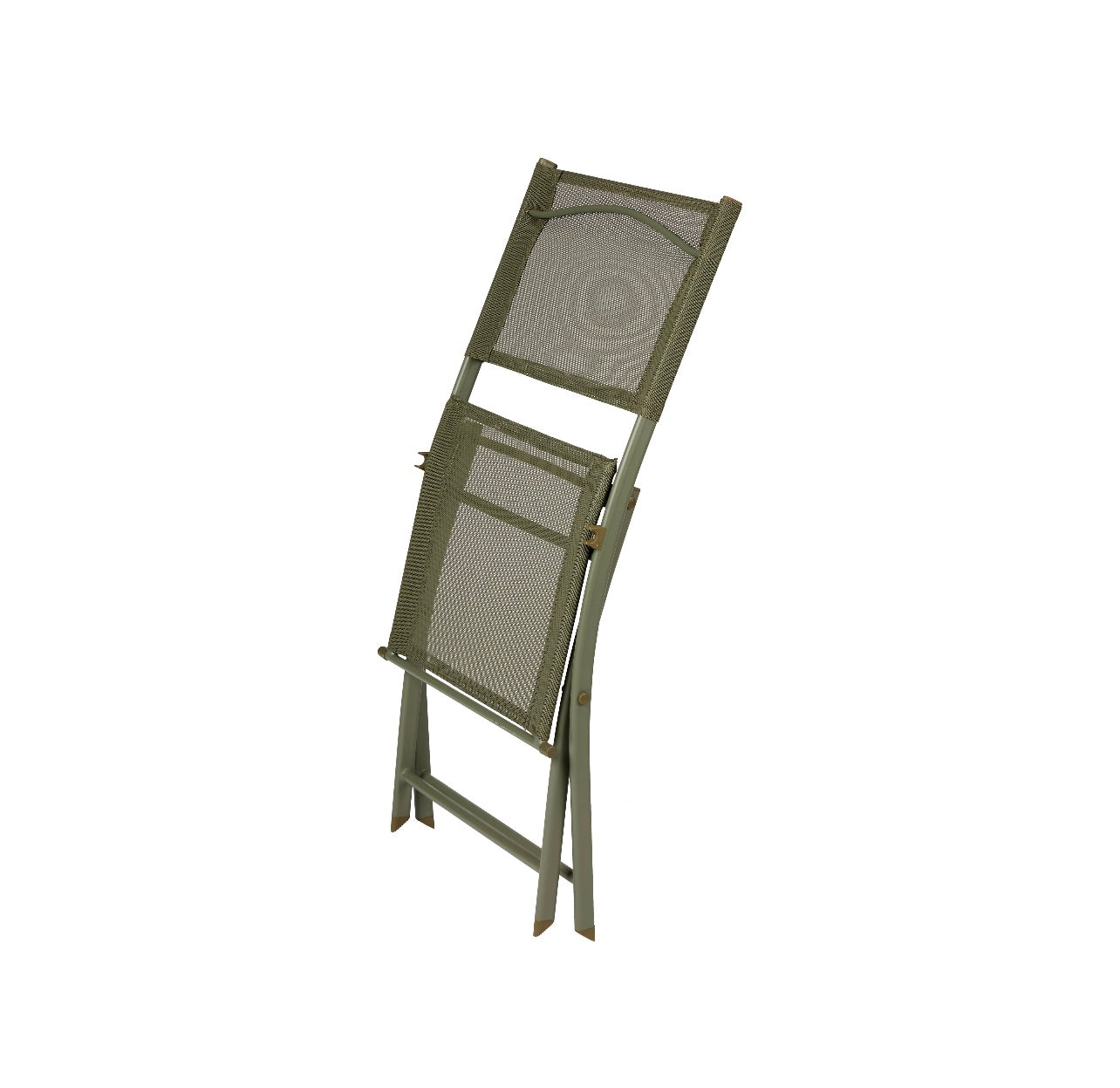 GoodHome Saba Khaki green Metal Foldable Chair