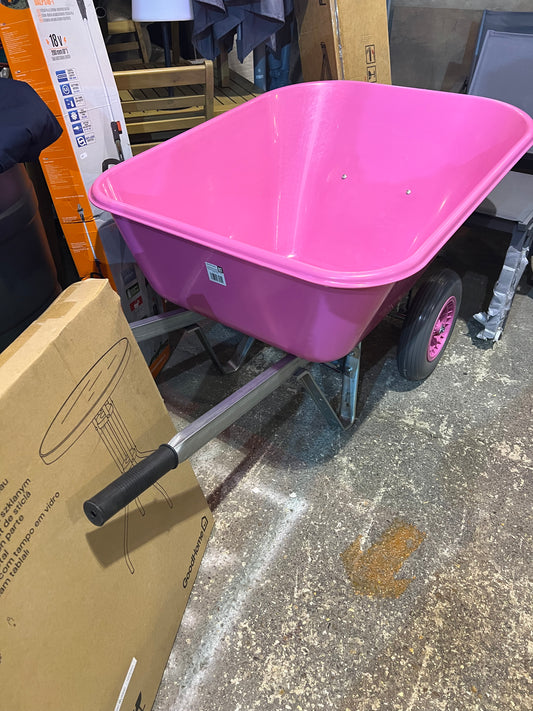 KCT 200L XL Heavy Duty Twin Wheelbarrow Pink