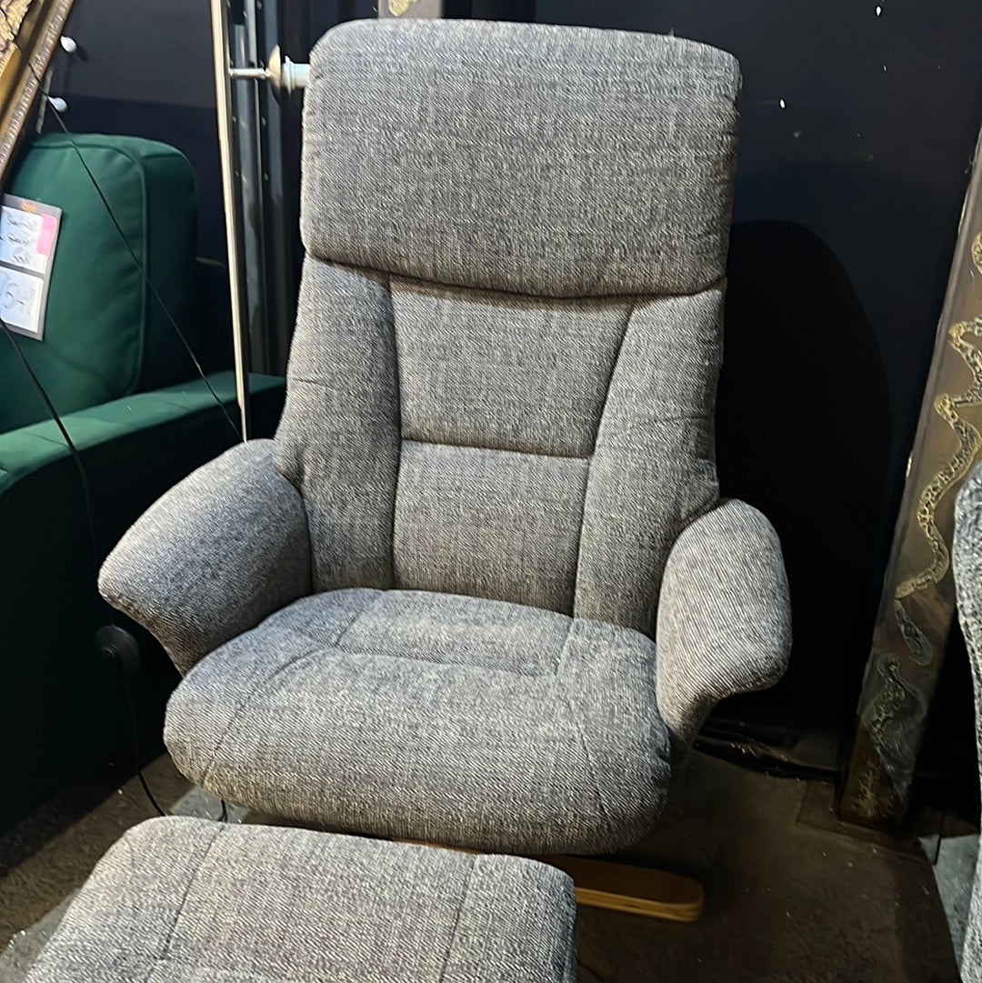 Whitham Swivel Recliner Chair Grey