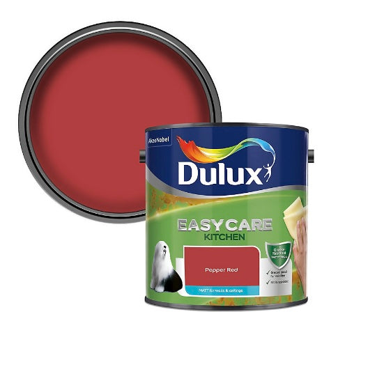 Dulux Easycare Kitchen Pepper Red Matt Emulsion paint, 2.5L (S451)