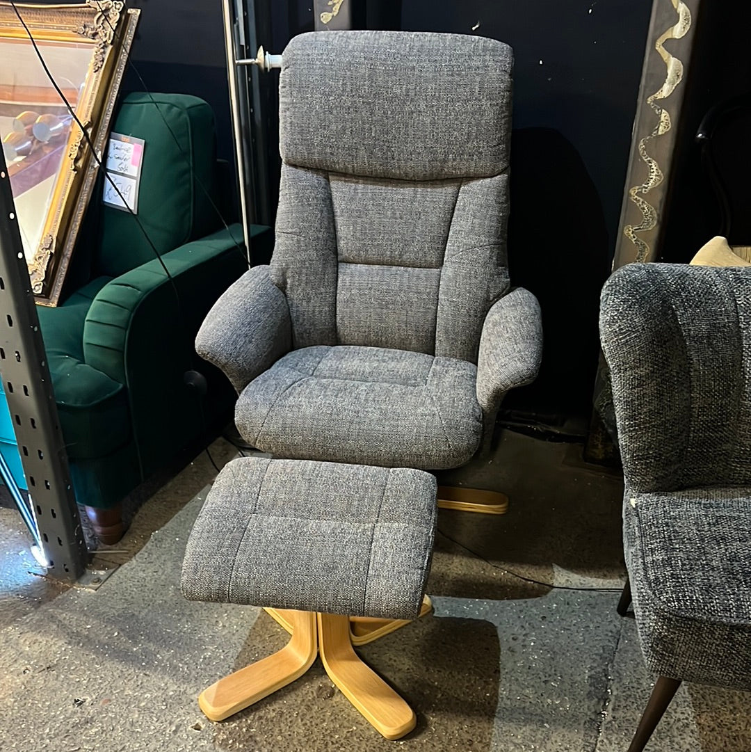 Whitham Swivel Recliner Chair Grey