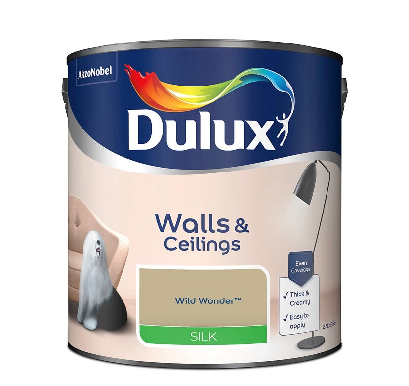 Dulux Walls & Ceilings Wild Wonder Silk Emulsion paint, 2.5L (S825)