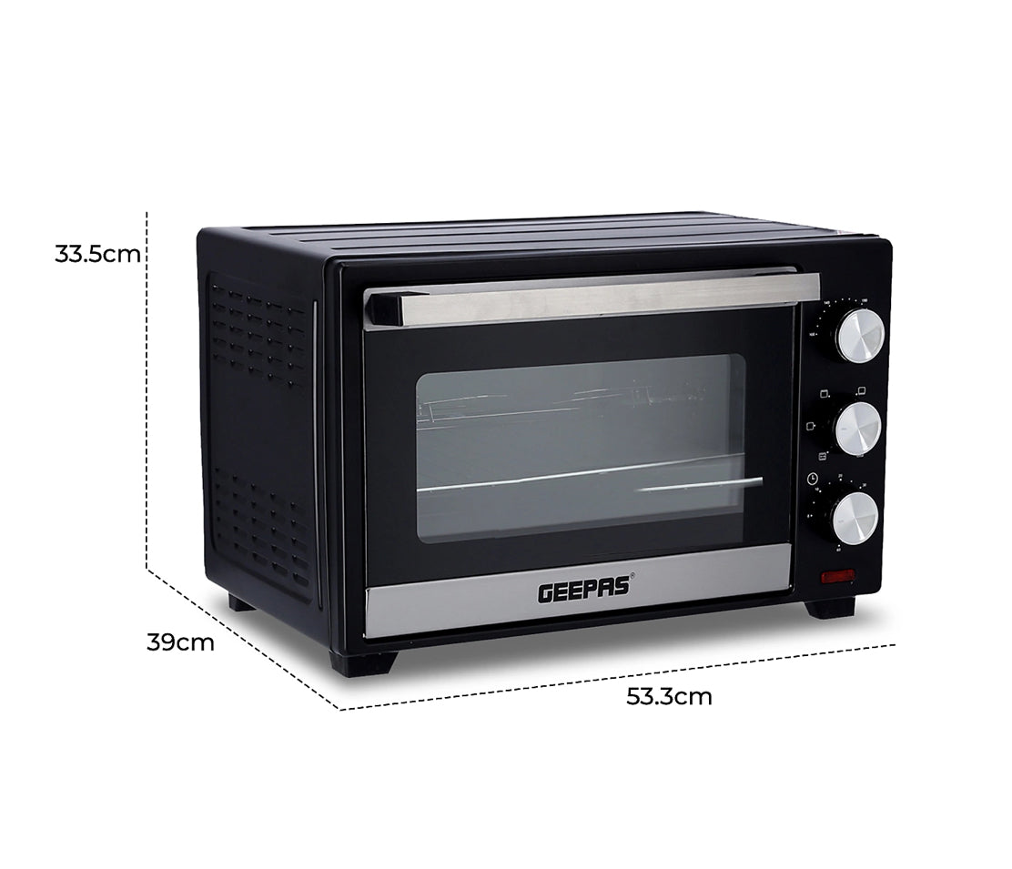 Geepas 38L Mini Oven and Grill, 1600W Electric Mini Oven with Rotisserie (R164)