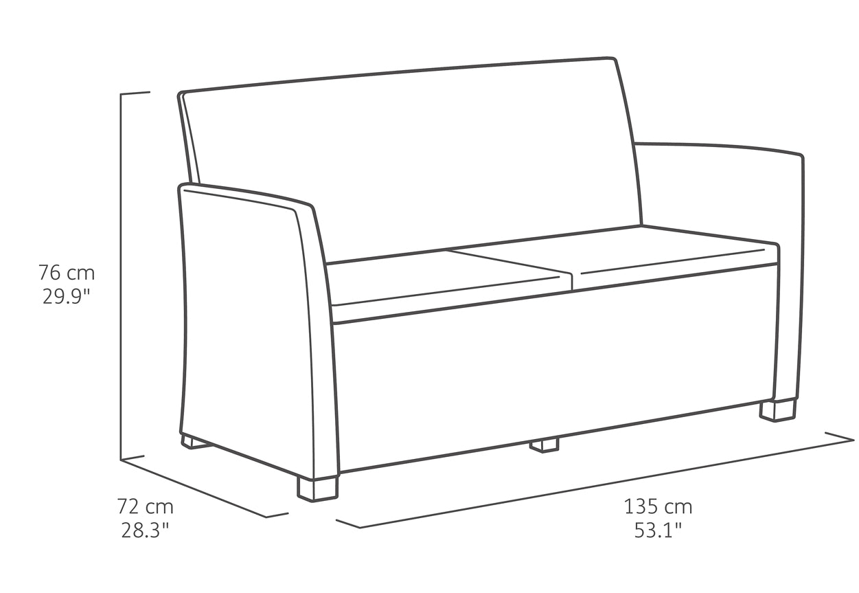 Keter Mia Graphite Plastic 4 seater Coffee set (S302) (R)