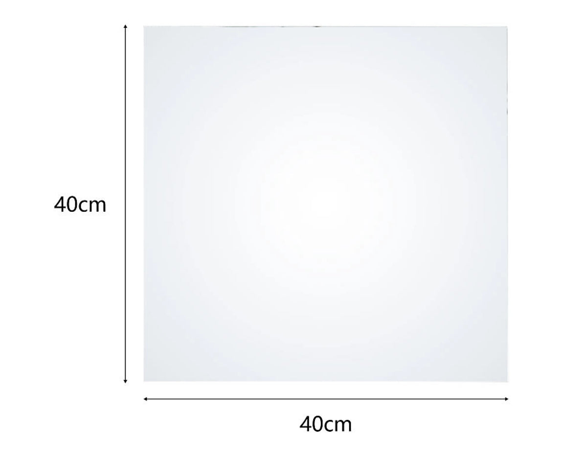 Set of 3 Clear Square Frameless Wall Mirror Tiles 400 x 400 mm (R359)(R2)