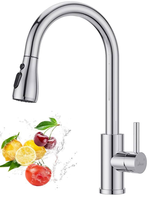 APPASO Kitchen Tap Kitchen Faucet Sainless Steel Chrome (S689)