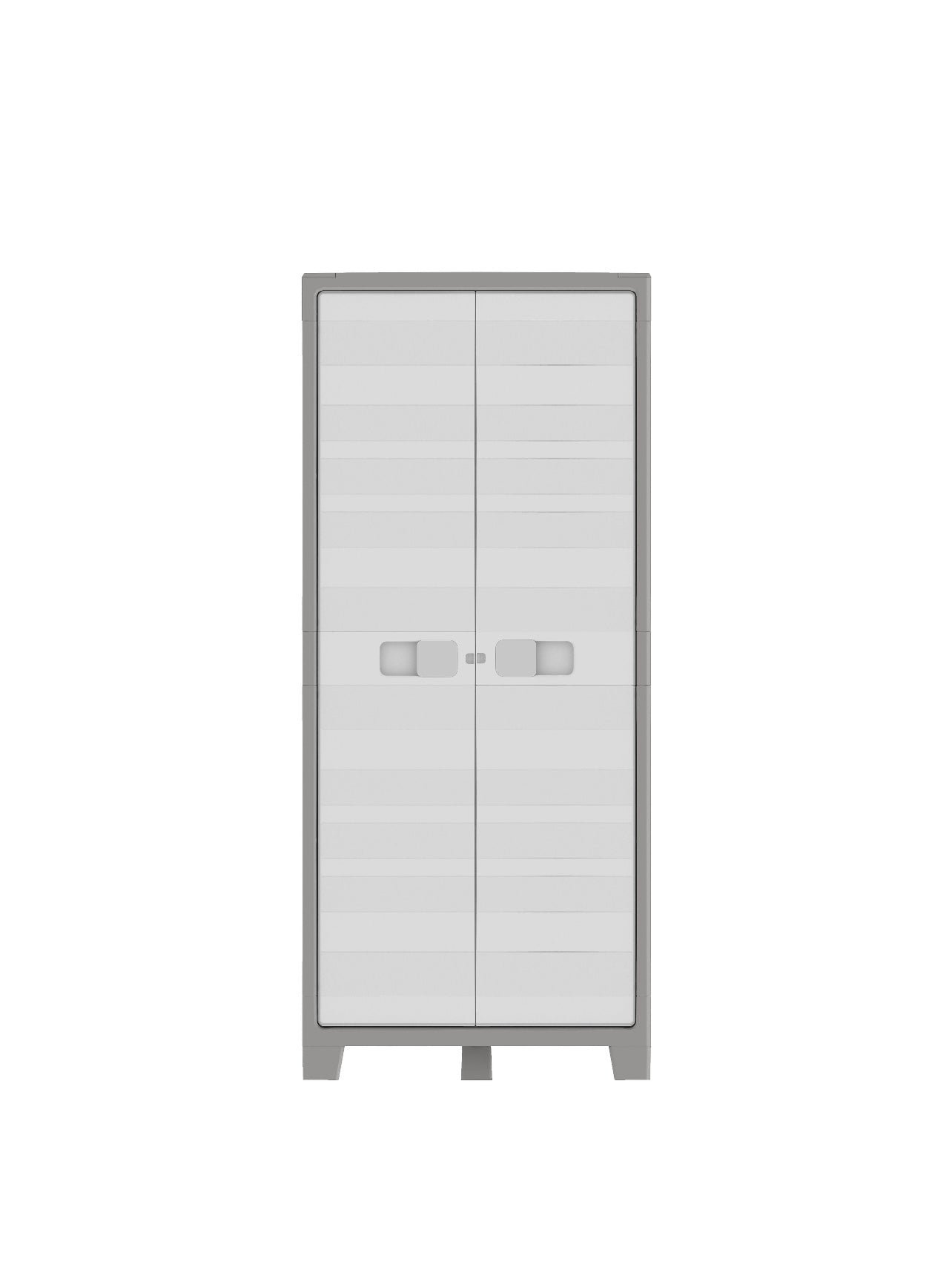 Form Major 4 shelf Light grey & white Tall Utility Storage cabinet