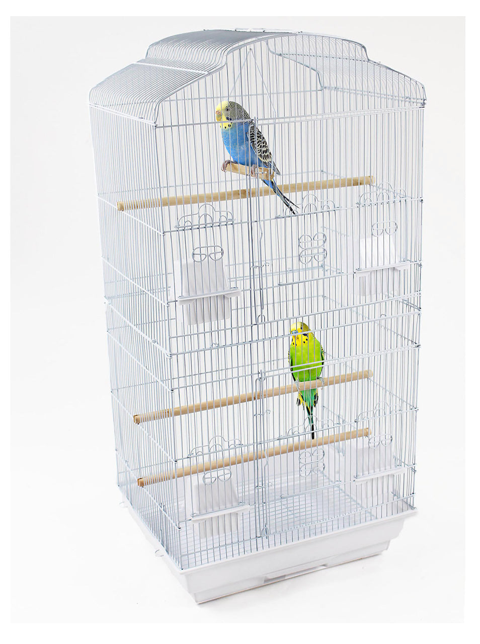 Large Metal Bird Cage White With Swing (R372) Room2L