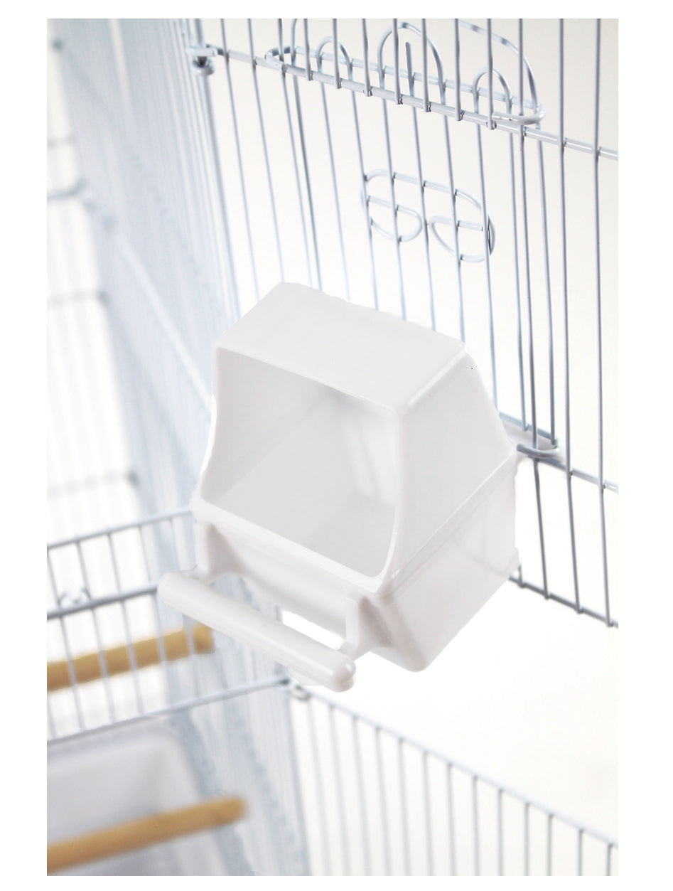 Large Metal Bird Cage White With Swing (R372) Room2L