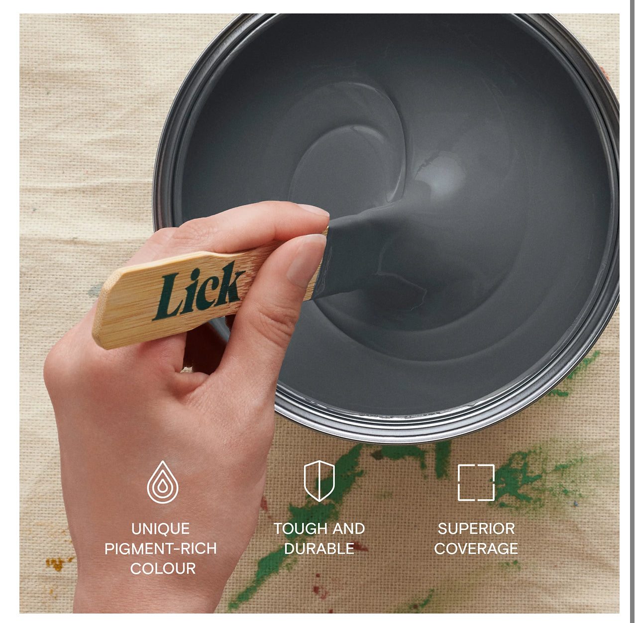 Lick Black 01 Matt Emulsion paint, 2.5L (R340)