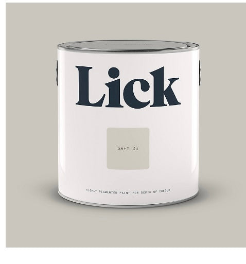 Lick Grey 03 Matt Emulsion paint, 2.5L (S475)