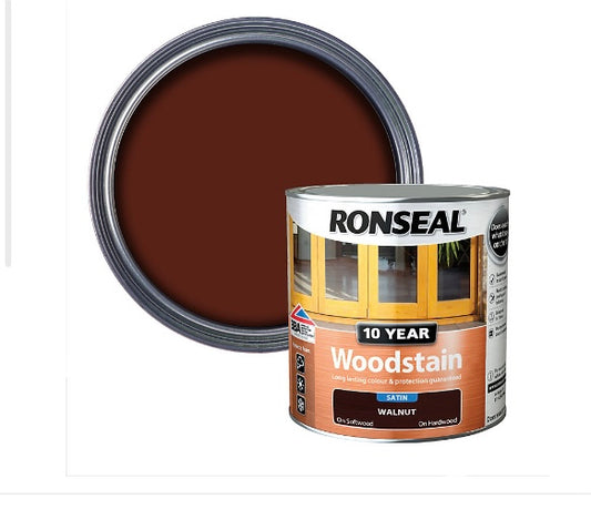 Ronseal  Walnut Satin Quick dry Doors & window frames Wood stain, 750ml (S476)