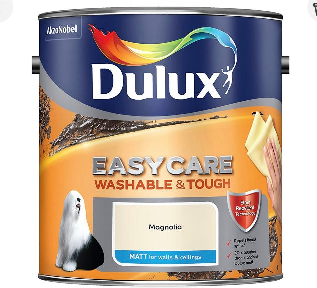 Dulux Easycare Washable & Tough Magnolia Matt Wall & ceiling Emulsion paint, 2.5L (S748) (I*)