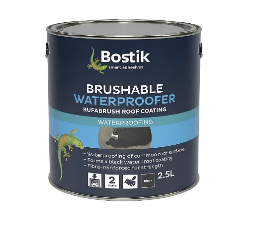 Bostik Black Roofing waterproofer, 2.5L Can 2.89kg (S479)