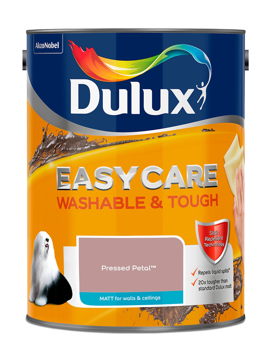 Dulux Easycare Pressed Petal Matt Wall paint, 5L (R361)(B*)